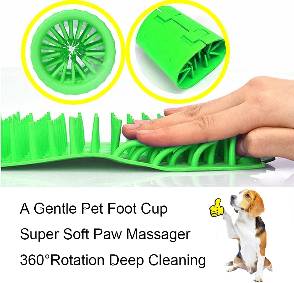 Dog Paw Cleaner, Effectively Cleans Muddy Pet Paws, Small, Green
