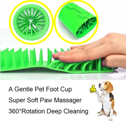 Dog Paw Cleaner, Effectively Cleans Muddy Pet Paws, Small, Green